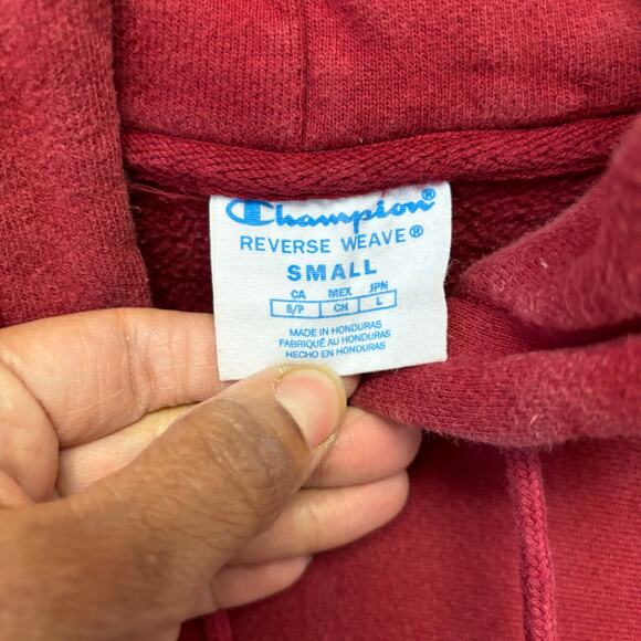 Vintage Champion Reverse Weave Hoodie Sweatshirt Mens Small Heavy-Duty Grunge - Picture 3 of 12